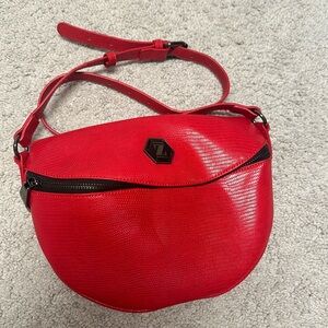 Red hip bag